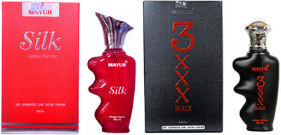 

Mayur Silk and 3XXX Black (2pcs of 60ml) Eau de Parfum - 120 ml(For Men & Women)