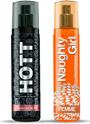 

Hott SWAGGER & Naughty Girl FEMME Perfume Combo For Couple (1200 Sprays Each) Eau de Parfum - 135 ml(For Men)
