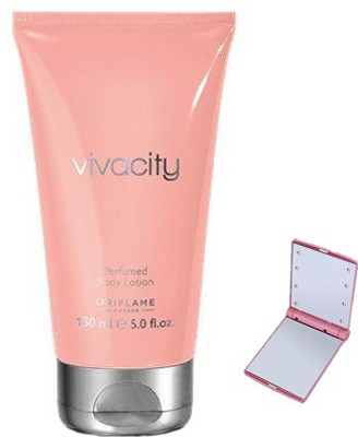 

Oriflame Sweden VIVACITY PERFUMED BODY LOTION WITH SMART POCKET MIRROR Eau de Parfum - 150 ml(For Men & Women)