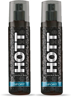 

Hott SPORT Perfume For Men (Pack of 2, 1200 Sprays Each) Eau de Parfum - 135 ml(For Men)