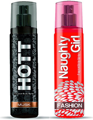 

Hott MUSK & Naughty Girl FASHION Perfume Combo For Couple (1200 Sprays Each) Eau de Parfum - 135 ml(For Men)