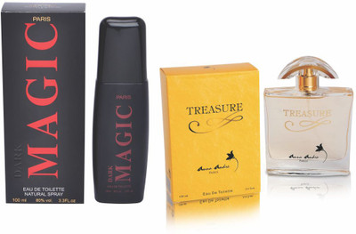 

Vincent Valentine Paris Set of Dark Magic & Treasure Perfumes (100ml each) Eau de Toilette - 200 ml(For Men & Women)