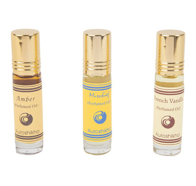 

Auroshikha Perfumed Oil Amber, French vanilla, Mischief Eau de Parfum - 8 ml(For Men & Women)