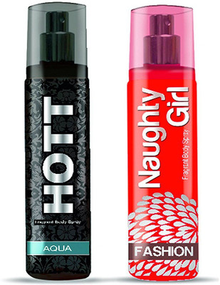

Hott AQUA & Naughty Girl FASHION Perfume Combo For Couple (1200 Sprays Each) Eau de Parfum - 135 ml(For Men)