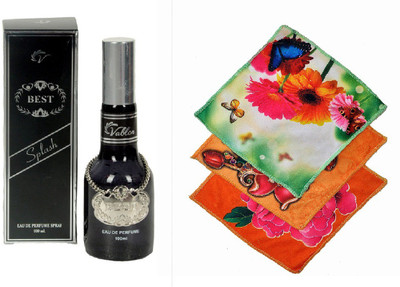 

Vablon Best Splash Perfume 100ML + 3 Women Cotton Handkerchiefs Eau de Parfum - 100 ml(For Women)