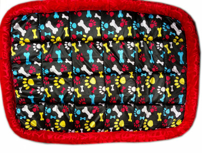 Petshop7 Ps7Mat.Blue.M M Pet Bed(Red, Brown)