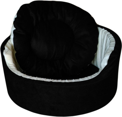 petitude pet store RBC103 L Pet Bed(Black & Cream)