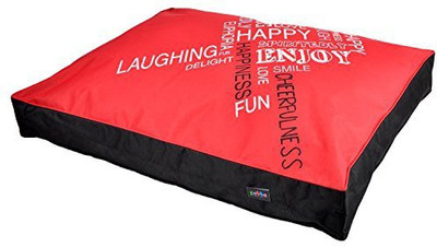 

Petto Rectangle All Weather Bed For Dog M Pet Bed(Red, Black)