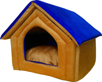 

petitude pet store HUTGB173 M Pet Bed(Gold & Blue)