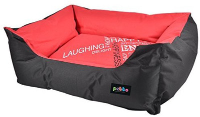 

Petto Lounger Waterproof Bed For Dog, Small Size S Pet Bed(Red, Black)