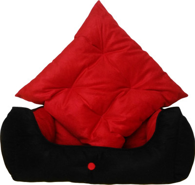

petitude pet store RBR190 XL Pet Bed(Black & Red)