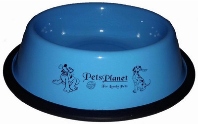 

Pets Planet Round Stainless Steel Pet Bowl(2900 ml Blue)