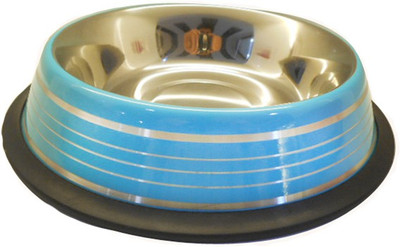 

Heureux Round Shape Stainless Steel Pet Bowl(475 ml Blue)