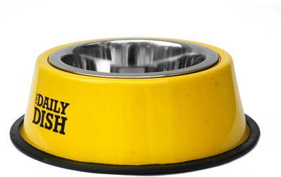 

Pet Empire Detachable Anti Skid Dog Feeding Bowl Round Steel Pet Bowl(900 ml Yellow)