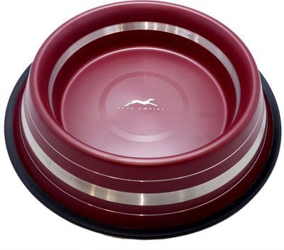 

Pet Empire Round Steel Pet Bowl(2800 ml Maroon)