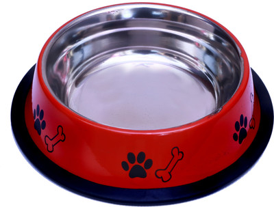 

Royal Pet Round Stainless Steel Pet Bowl(600 ml Red)