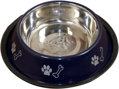 

Pethub Medium food bowl Round Stainless Steel Pet Bowl(920 ml Blue)