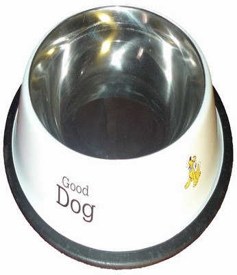 

Pets Planet Round Stainless Steel Pet Bowl(600 ml White)