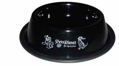

Pets Planet Round Stainless Steel Pet Bowl(450 ml Black)