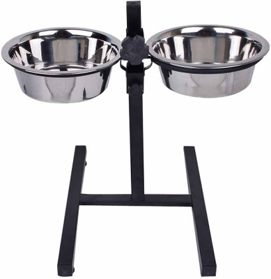 

Pet Empire Round Steel Pet Bowl(1600X2 Steel, Black)