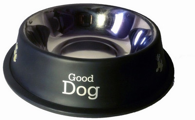 

Pet Club51 Round Stainless Steel Pet Bowl(1 L Black)