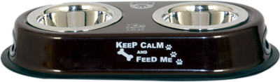 

Pet Club51 Round Stainless Steel Pet Bowl(450 ml Brown)