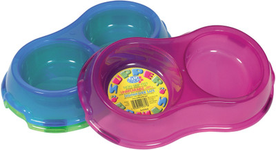 

Pet Brands Round Plastic Pet Bowl(325 ml Blue, Pink)