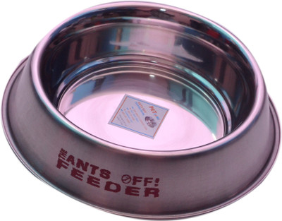 

Pethub Medium food bowl Round Stainless Steel Pet Bowl(920 ml Silver)