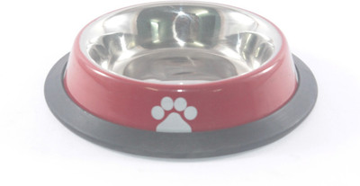

Clobber Round Stainless Steel Pet Bowl(250 ml Red)