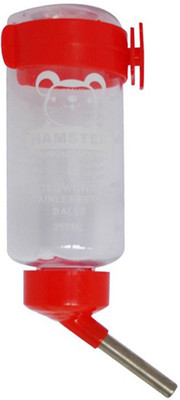 

Anokhe Collections 125 ml Water for Hamster / Gerbil / Dwarf / Mice / Guinea Pig / Rabbit Round Plastic Pet Bottle(100 ml Red)
