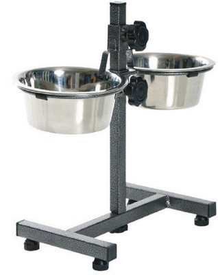 

Petshop7 950ml each bowl Stand Stainless Steel, Steel Pet Bowl & Bottle(1900 ml Multicolor)