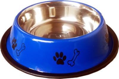 

Petshop7 Petshop7 Stylish - Regular Anti Skid Dog Food Bowl (Medium)-920ML-Blue Round Stainless Steel Pet Bowl(920 ml Blue)