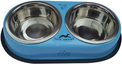

Pets Planet round Stainless Steel Pet Bowl(600 ml Blue)