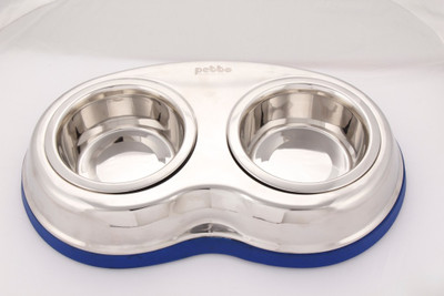 

Petto Stylish Design Stainless Steel Pet Bowl(0.95 L Silver)