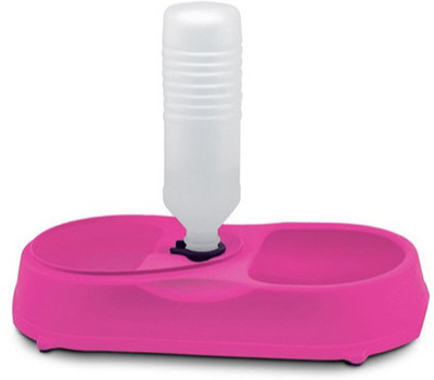 

Lifestyle-You Round Plastic Pet Bowl & Bottle(0.8 L Pink)