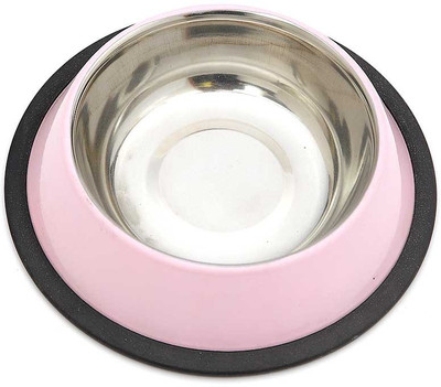 

Ecocart round Steel Pet Bowl(500 ml Pink)