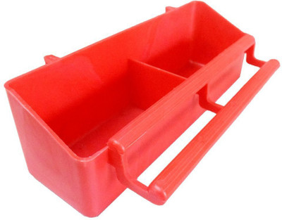 

Paw Zone Rectangle Plastic Pet Bowl(3.5 ml Red)