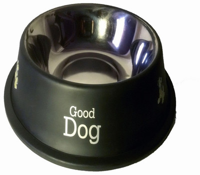 

Pets Planet Round Stainless Steel Pet Bowl(1800 ml Black)