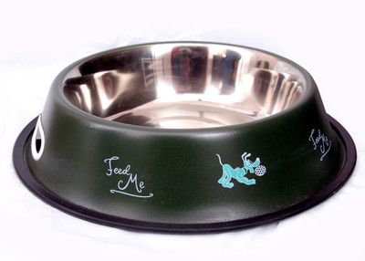 

Pet Club51 Green Dog Food Bowl Medium Round Stainless Steel Pet Bowl(900 ml Green)