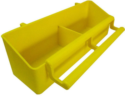 

Paw Zone Rectangle Plastic Pet Bowl(3.5 ml Yellow)