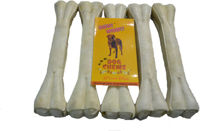 

Bow! Wow !! Raw Hide Pressed Bone 500 Gm 5 Pcs Beef Dog Chew(500 g, Pack of 5)