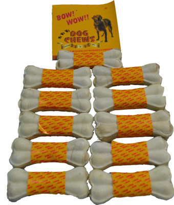 

Bow! Wow !! Raw Hide Pressed Bone 4" Beef Dog Chew(500 g, Pack of 11)