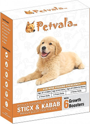 

PETVALA Petvala Dog Food Milky Kabab Treaty Stix Premium Dog Sticks Chicken Dog Chew(500 g, Pack of 1)