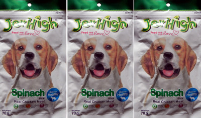 

JerHigh Spinach Chicken Dog Chew(70 g, Pack of 3)