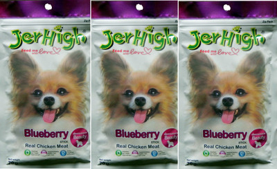 JerHigh Blueberry Chicken Dog Chew(70 g, Pack of 3)