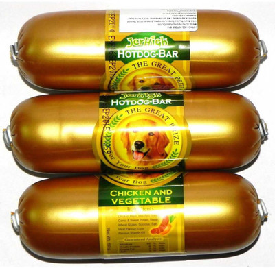 

JerHigh Hotdog Bar - Liver Chicken, Vegetable Dog Chew(150 g, Pack of 3)