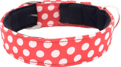 

growl Embellished Dog Collar Charm(Red, White, Round)