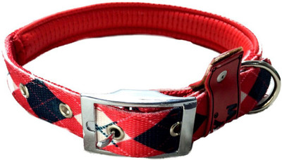 

TommyChew Spiked Plain Dog Collar Charm(Red, Round)