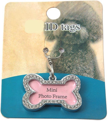 

Ecocart Embellished Dog Collar Charm(Pink, Bone)