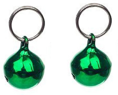 

Paw Zone Bell Dog Collar Charm(Green, Round)